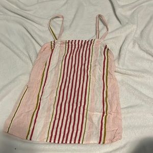 Pink stripped tank top